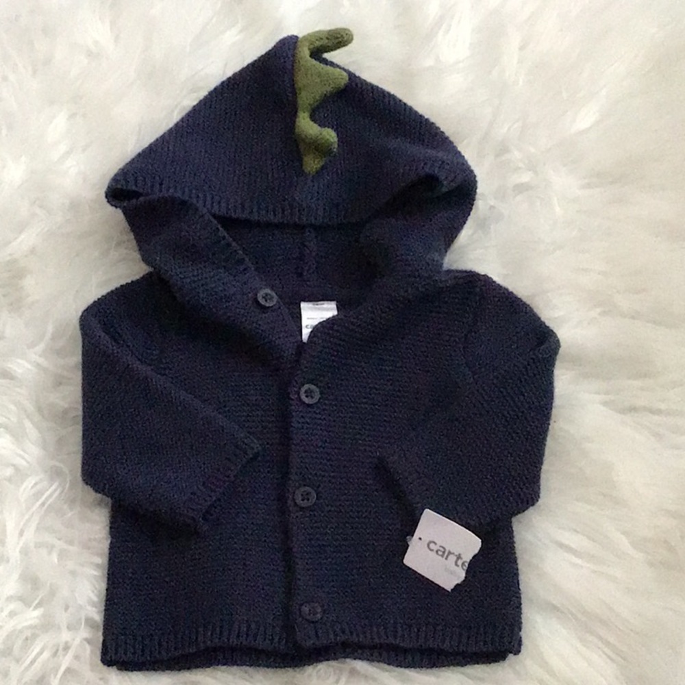 Carter’s NWT 3m blue button down hooded sweater.